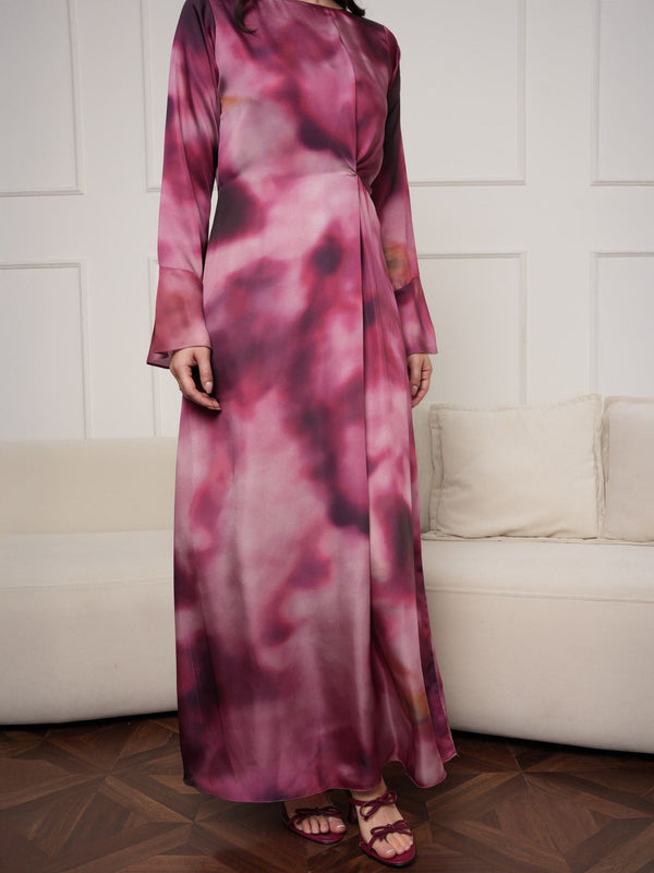 printed silk dresses pakistani Grace W700 - Digital Printed 3pc Silk dress With Digital Printed Silk