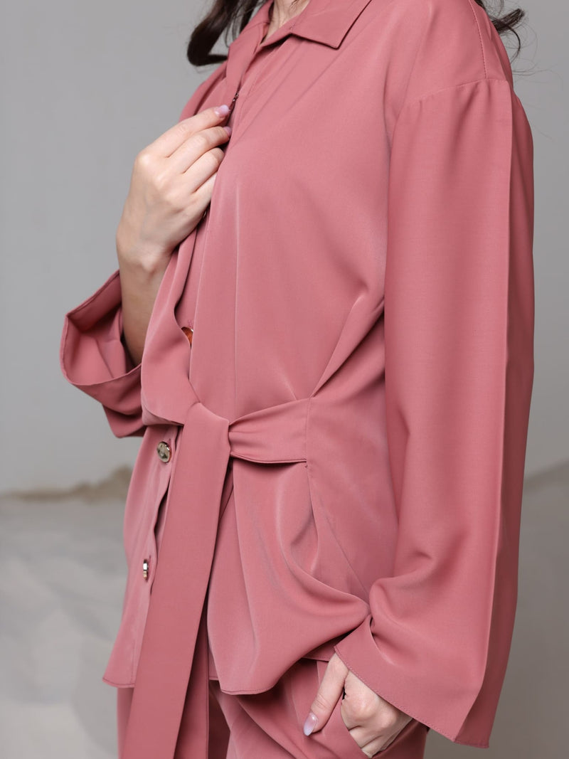 Yuna Knot Peach Co Ord Set