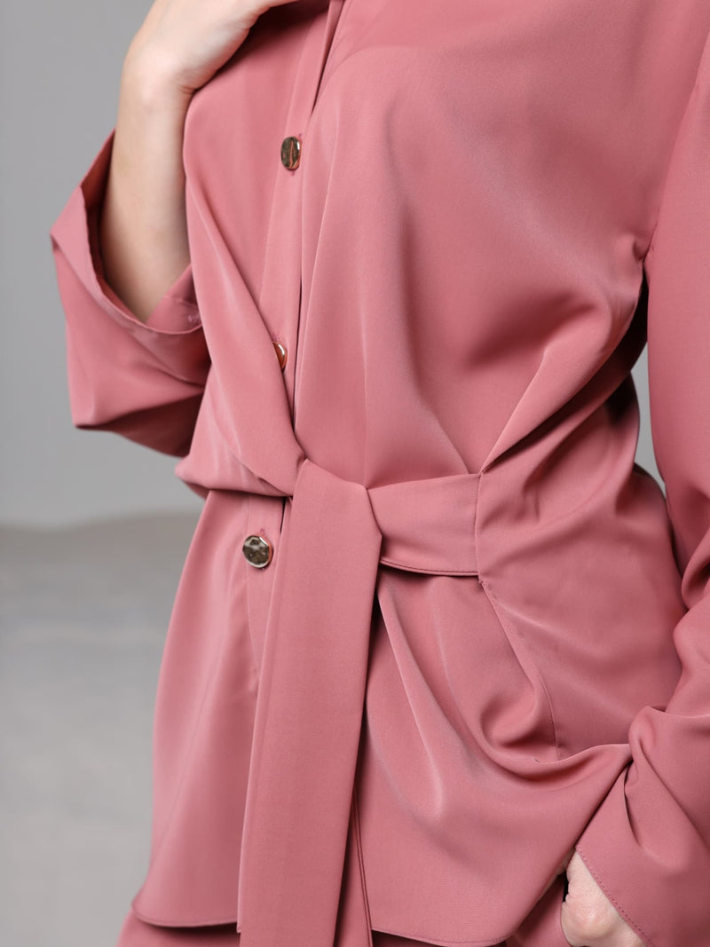 Yuna Knot Peach Co Ord Set