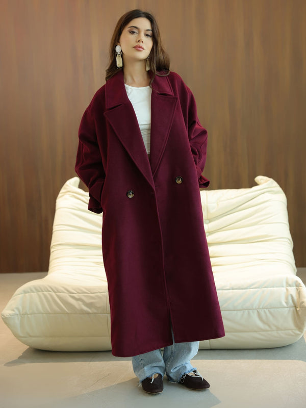 Vela Long Winter Plum Coat