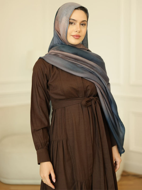 Black Marble Printed Hijab