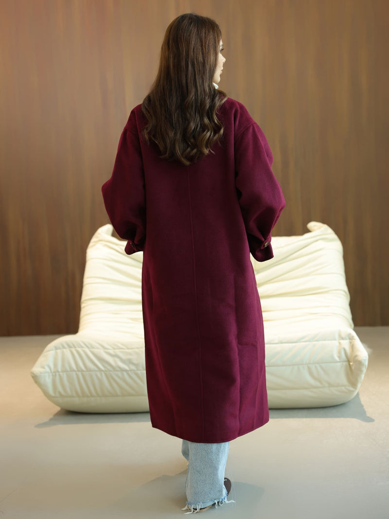 Vela Long Winter Plum Coat