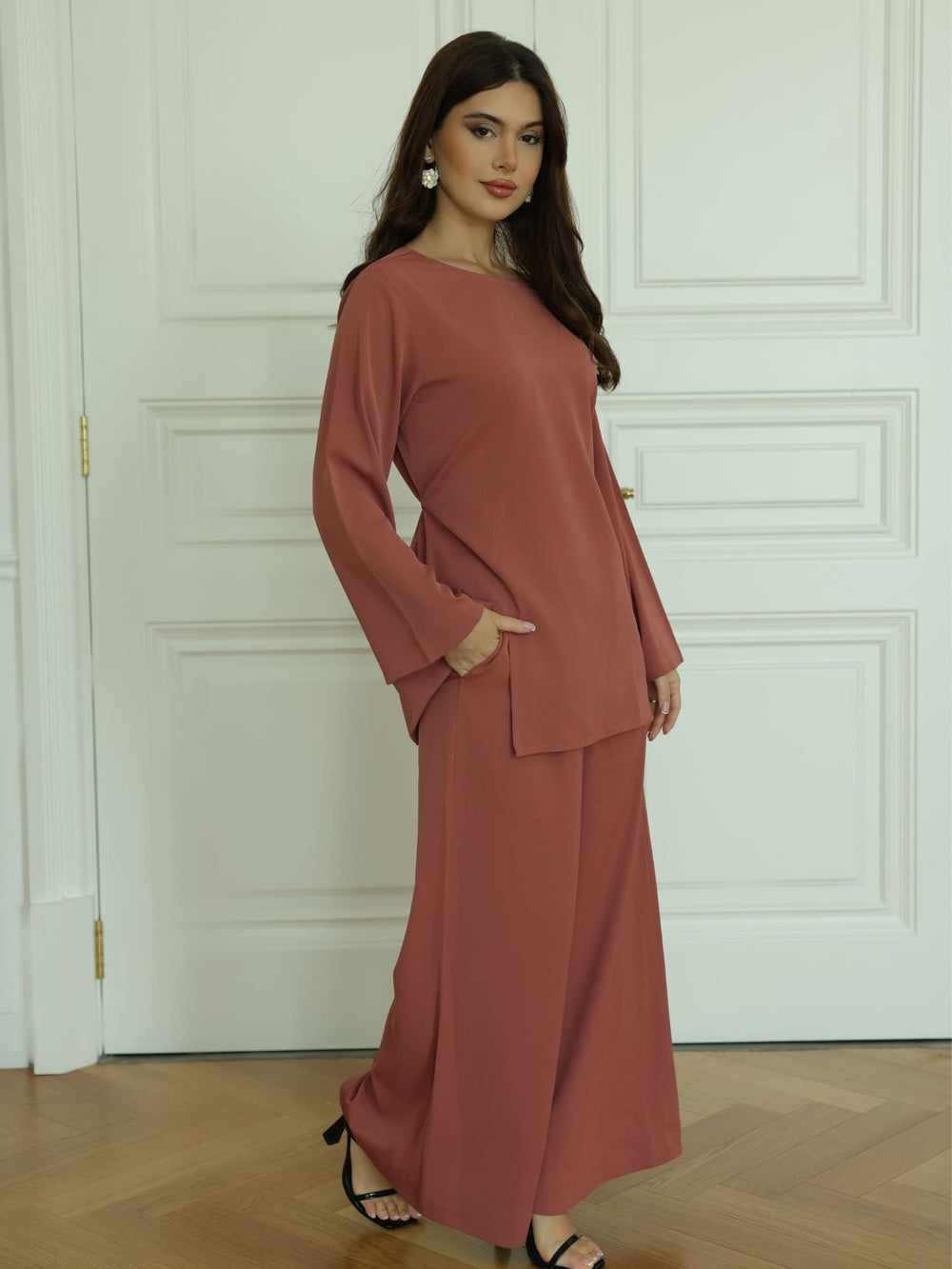 Kleo Tea Pink Panel Pants
