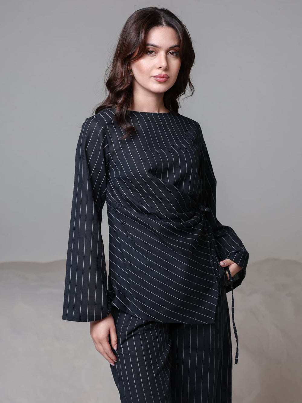 Frieda Wrap Stripe Shirt