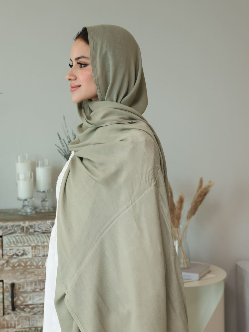 Breathable Soft Dull Sage Modal Hijab