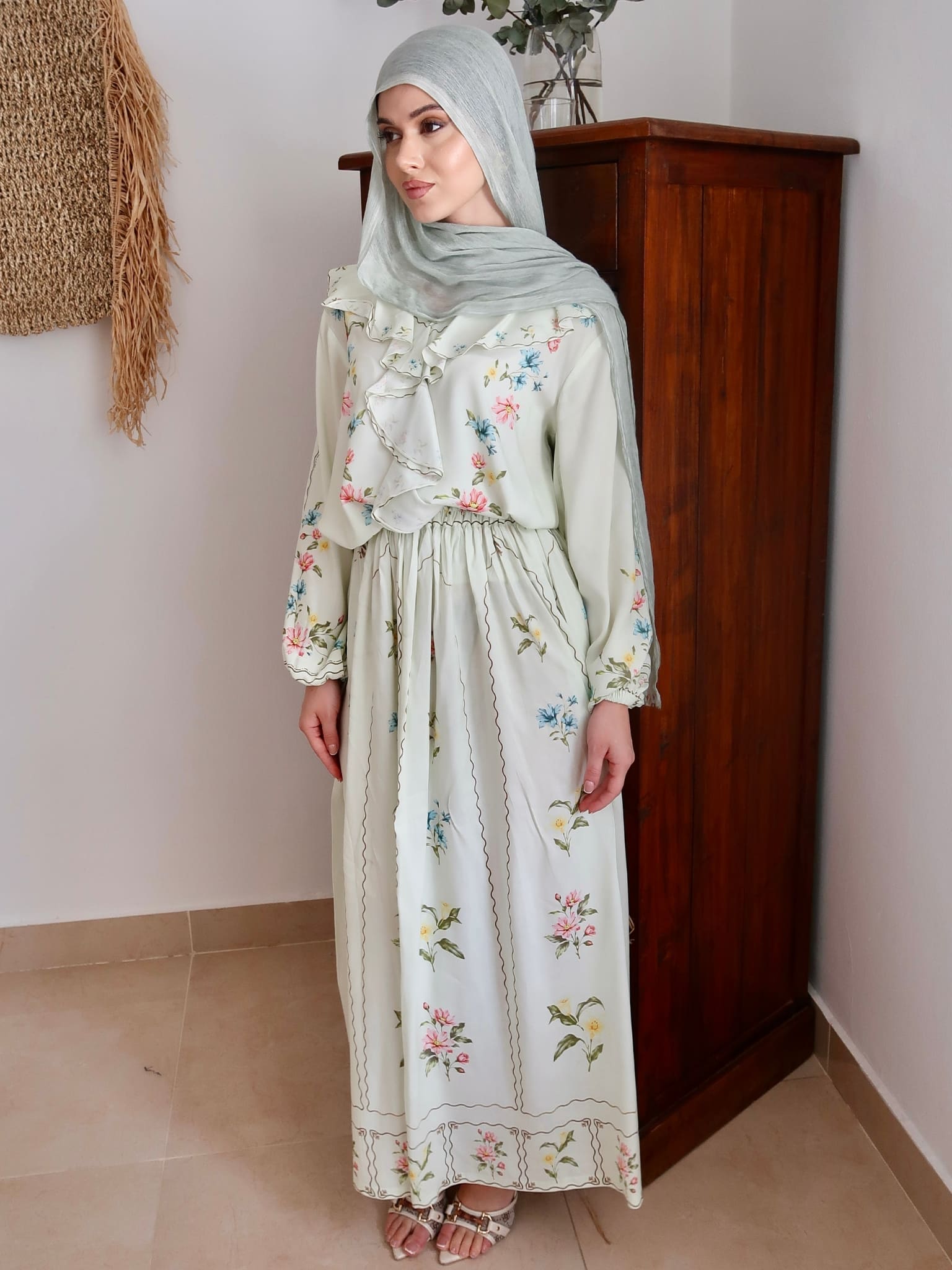 Rennae Sage Frill Floral Shirt