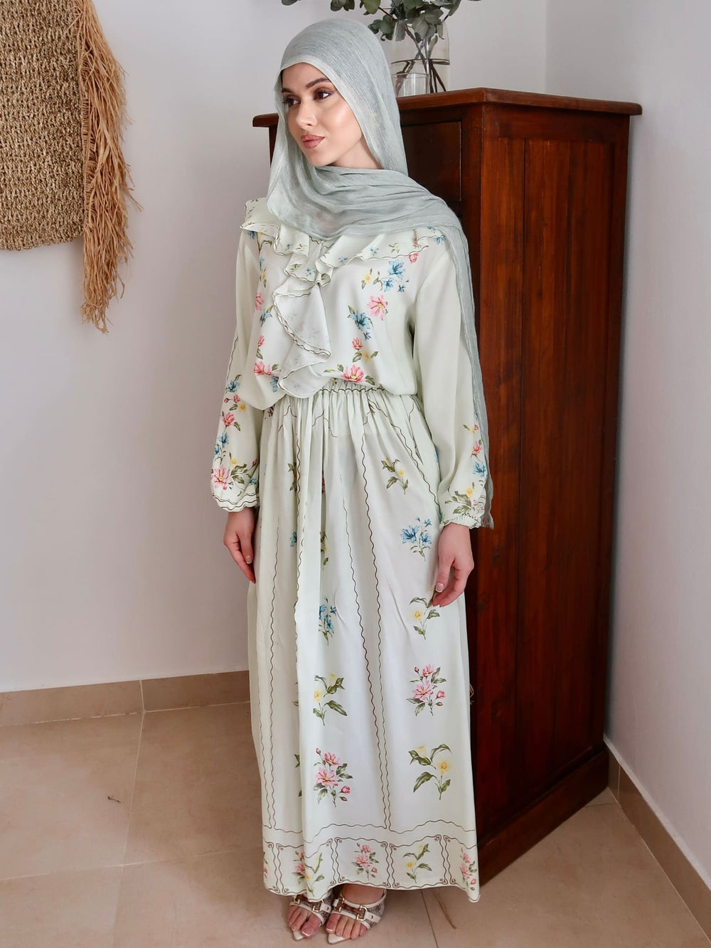 Rennae Sage Frill Floral Shirt