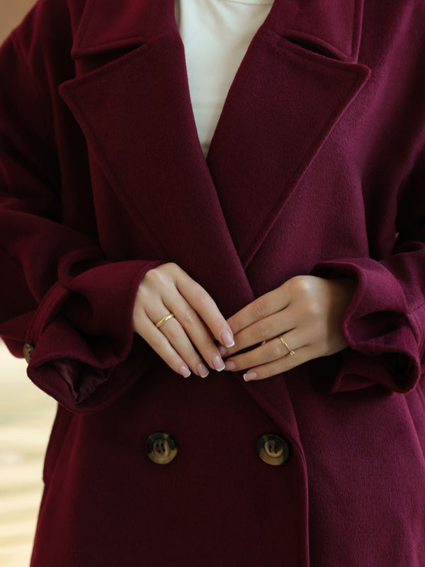 Vela Long Winter Plum Coat