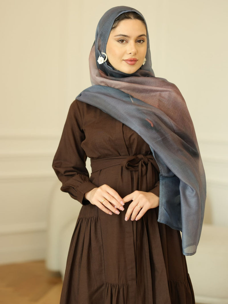 Black Marble Printed Hijab