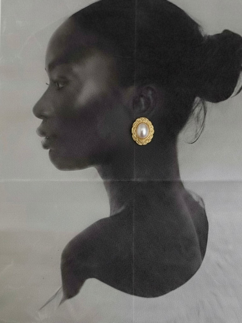 Manor Pearl Golden Earrings