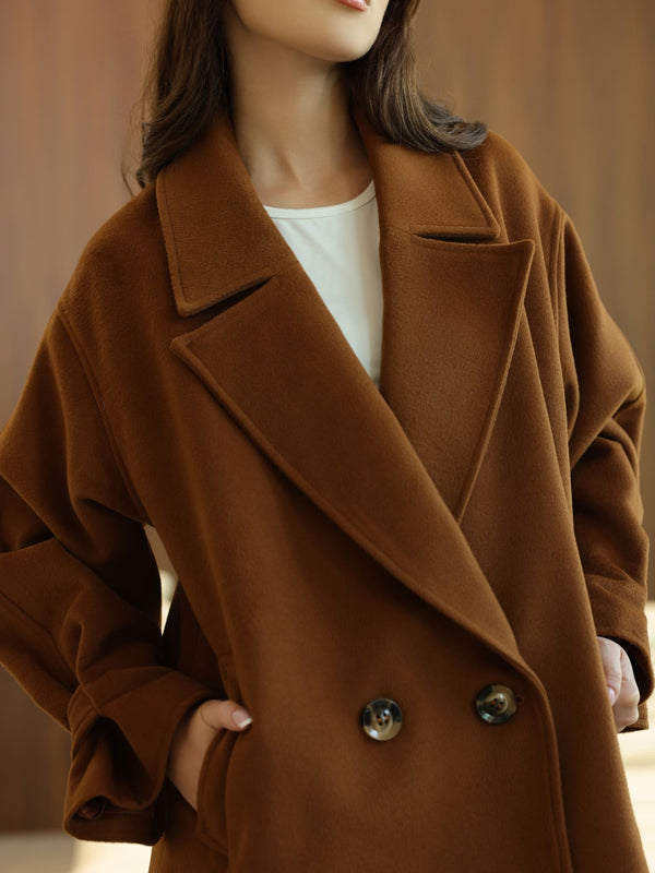 Vela Long Winter Brown Coat