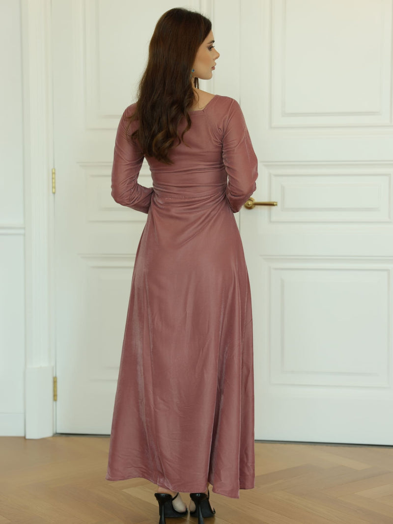 Lunessa Rose Velvet Long Dress