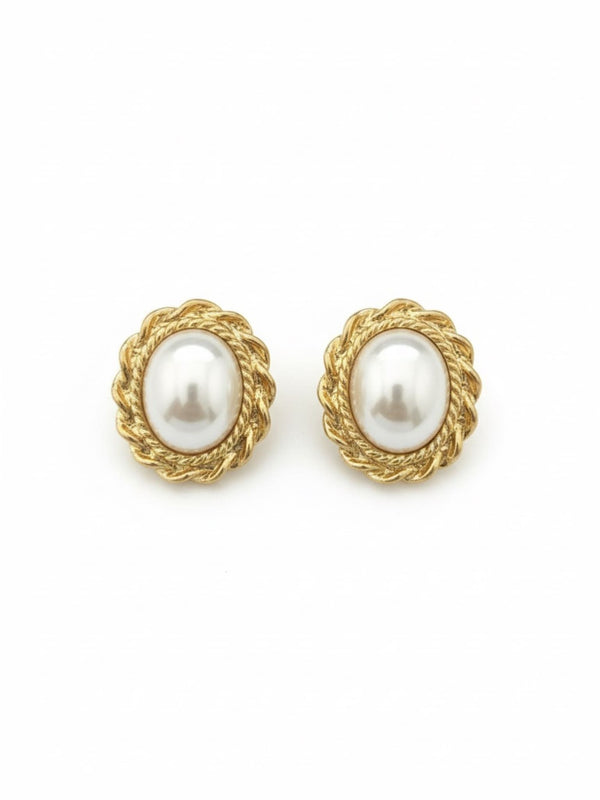 Manor Pearl Golden Earrings