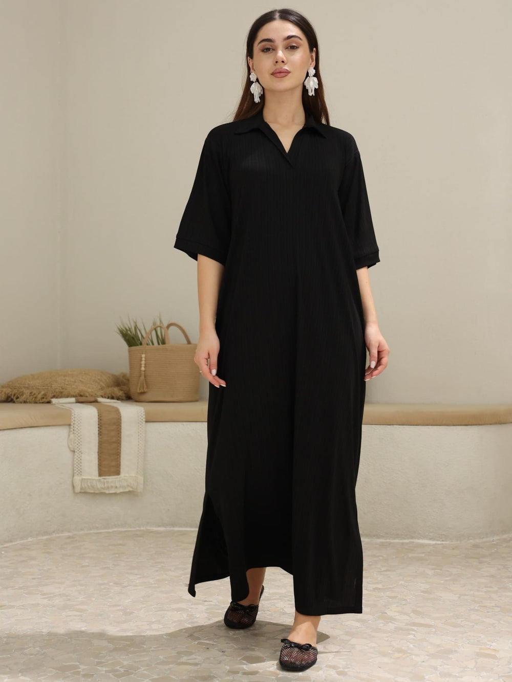 Zienna Black Shirt Dress