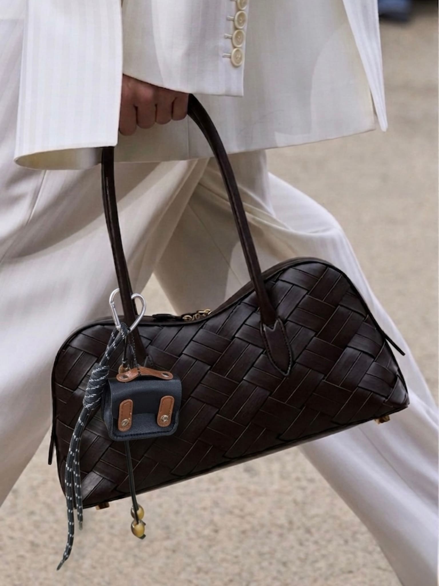 Mini Case Brown And Black Bag Charm