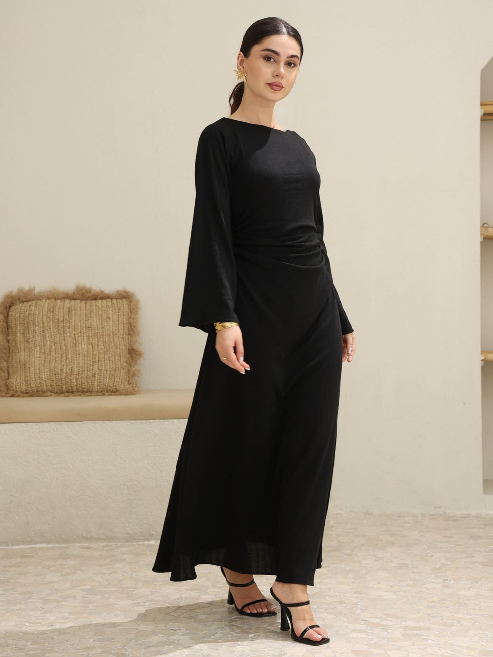 Taylor Ruching Long Dress
