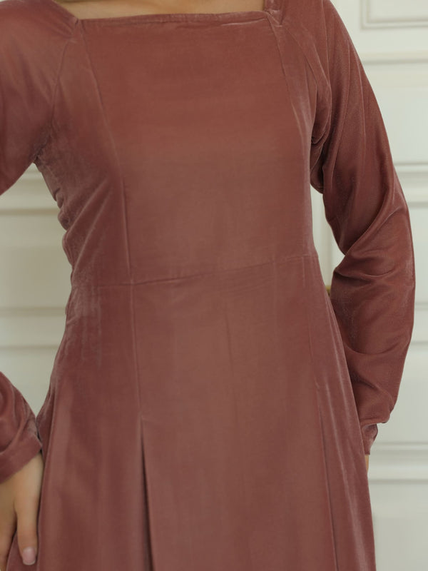 Lunessa Rose Velvet Long Dress