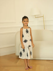 Mini Morvina Off White Dress For Girls