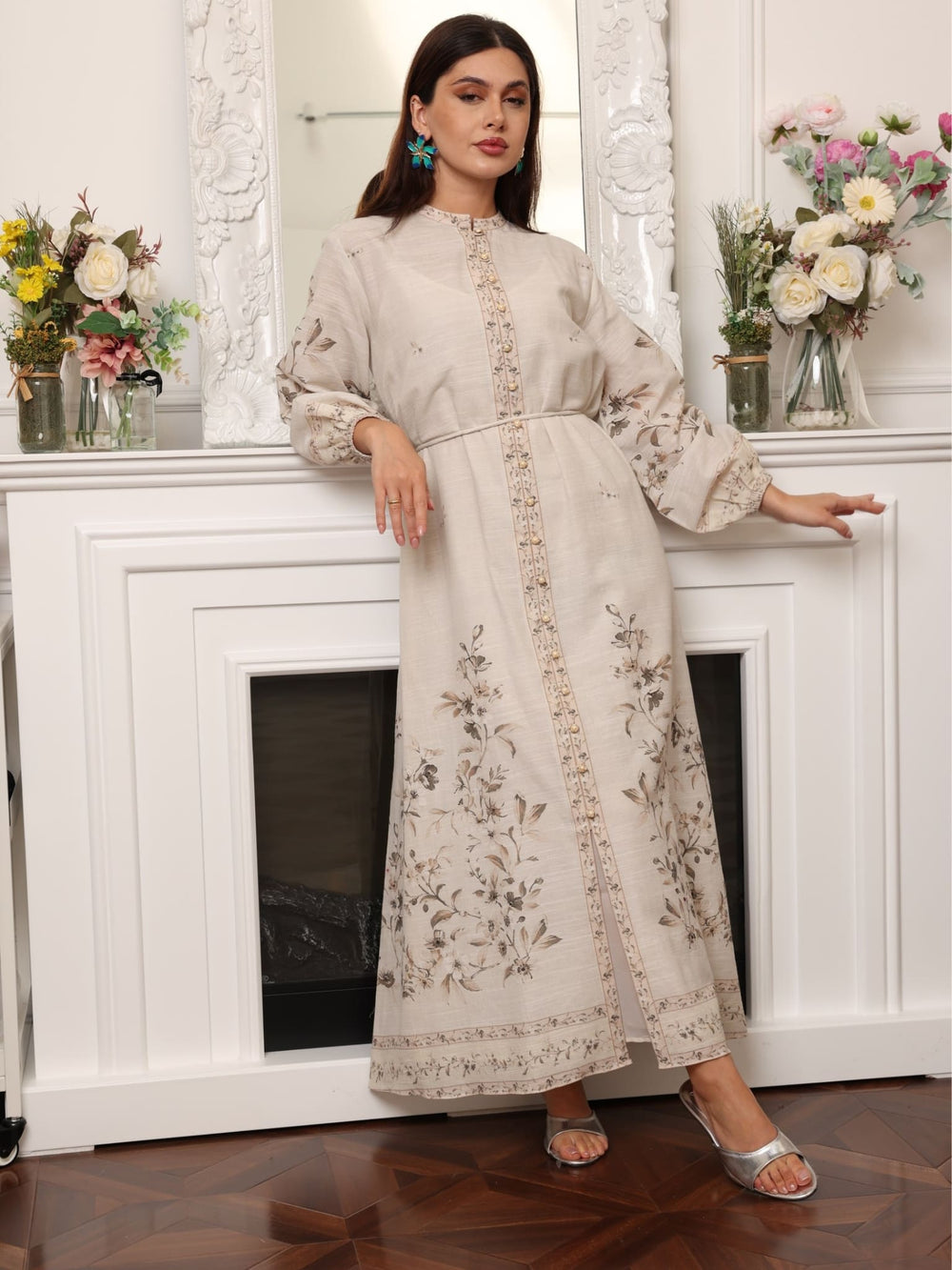 Finura Printed Long Dress