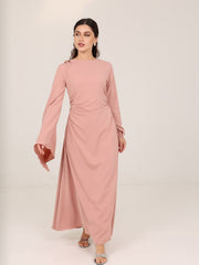 Riley Pink Buckle Long Dress
