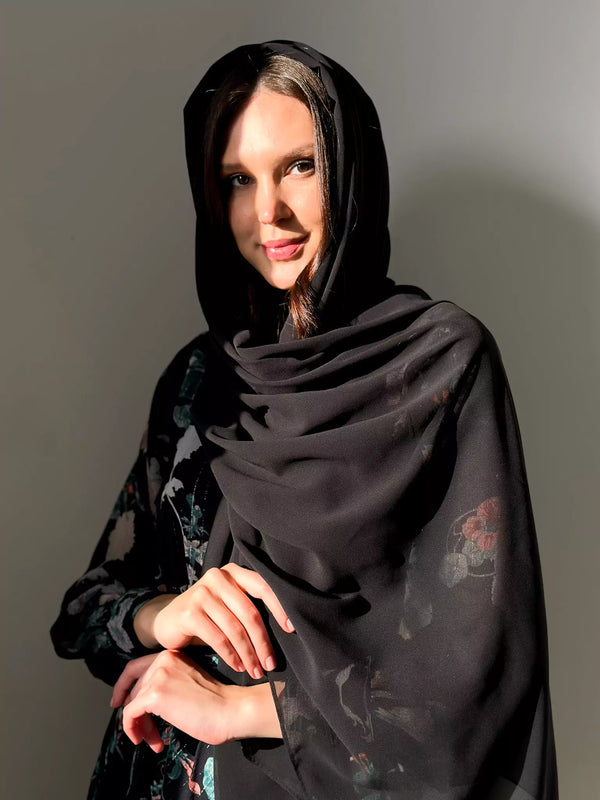 Essential Chiffon Hijab / Stole - Black