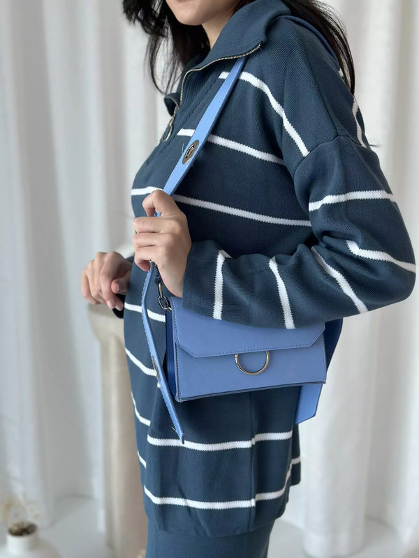 Marrie Shoulder Strap Bag - Blue