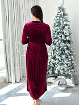 back of plum velvet dress by sowears