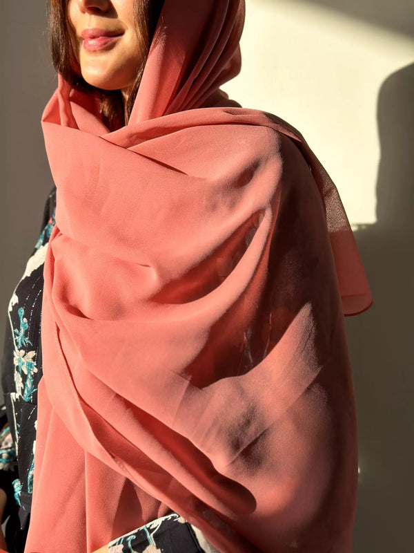 Essential Chiffon Hijab / Stole - Dusty Pink
