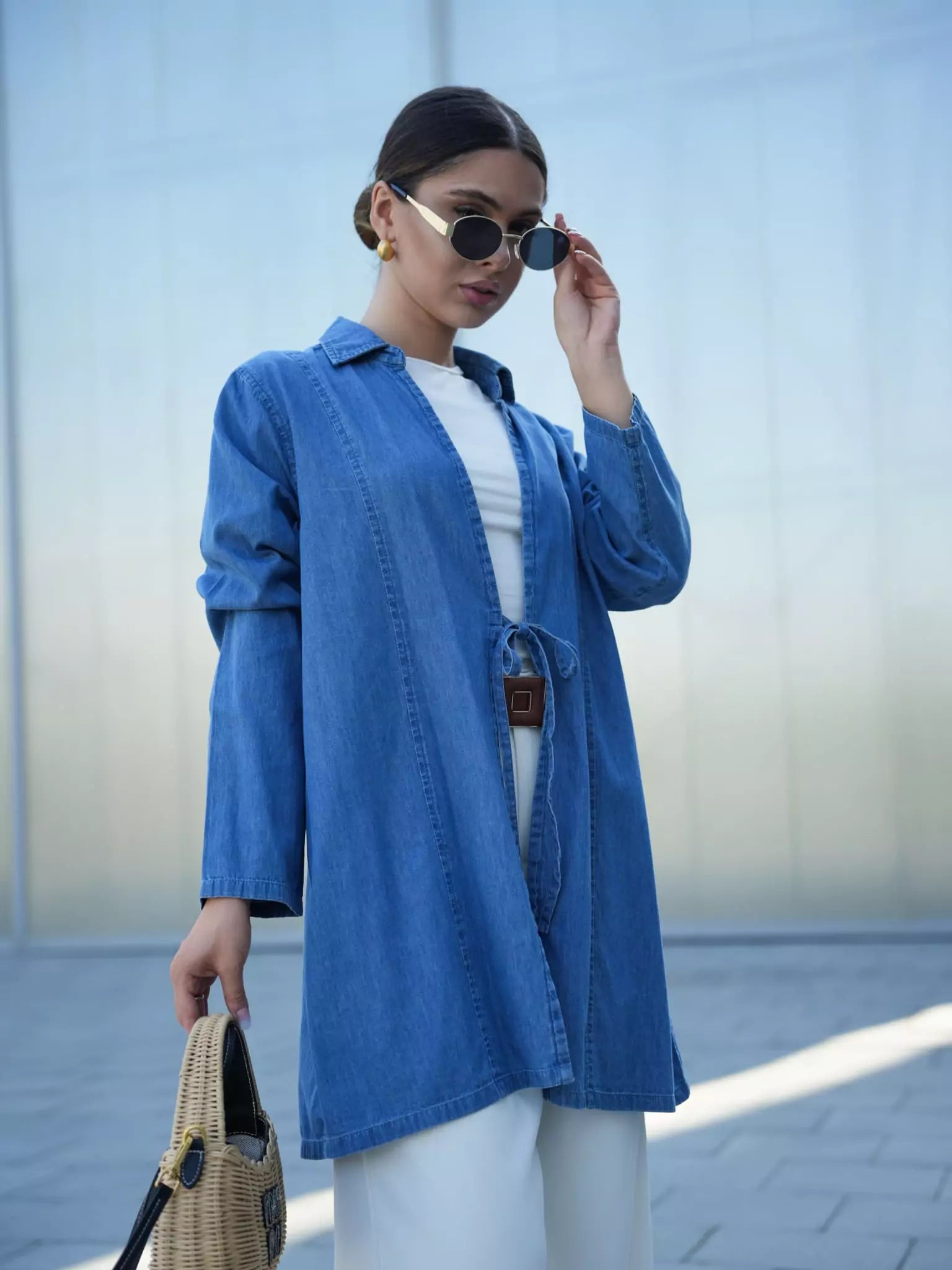 Denim Bow Shirt