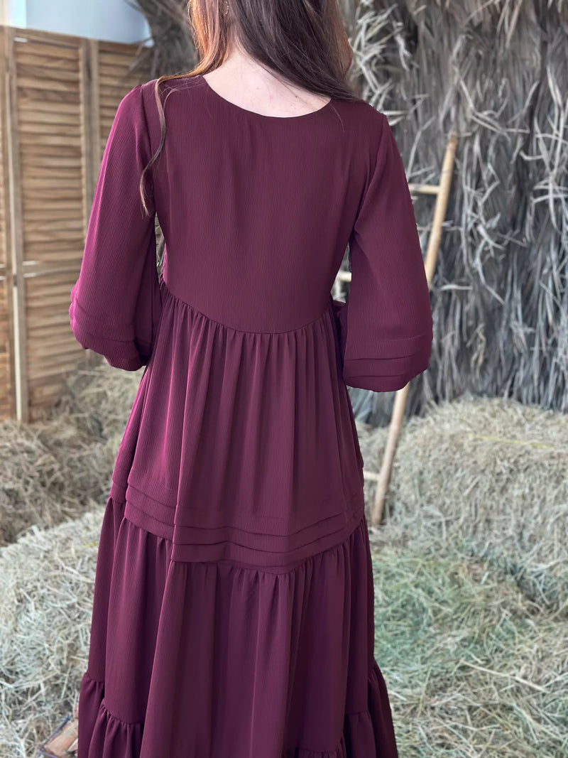 Wineberry Long Dress