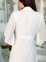 Cane White Long Dress