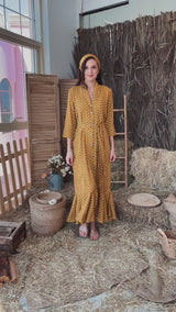 Marigold Mustard Polka Dot Dress
