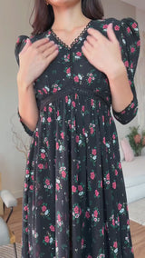 Raven Lily Floral Long Dress