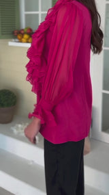 Ruffle Truffle Pink Shirt