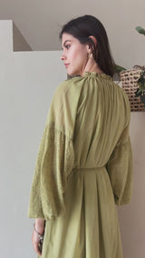 Scallop Cutwork Dress - Pastel Green