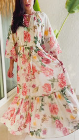 Morella Long Floral Dress