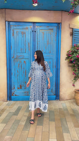 Afina Blue Floral Dress