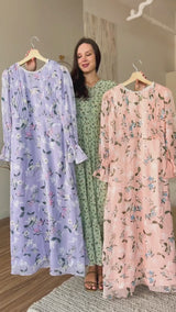 Sisli Lilac Floral Dress