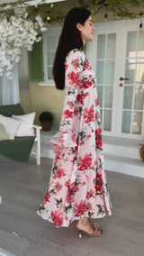 Dahlia Floral Long Dress