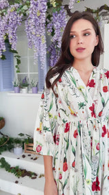 High Noon White floral dress