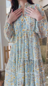 Audra Floral Lace Long Dress