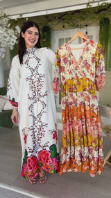 Quadra Floral Long Dress