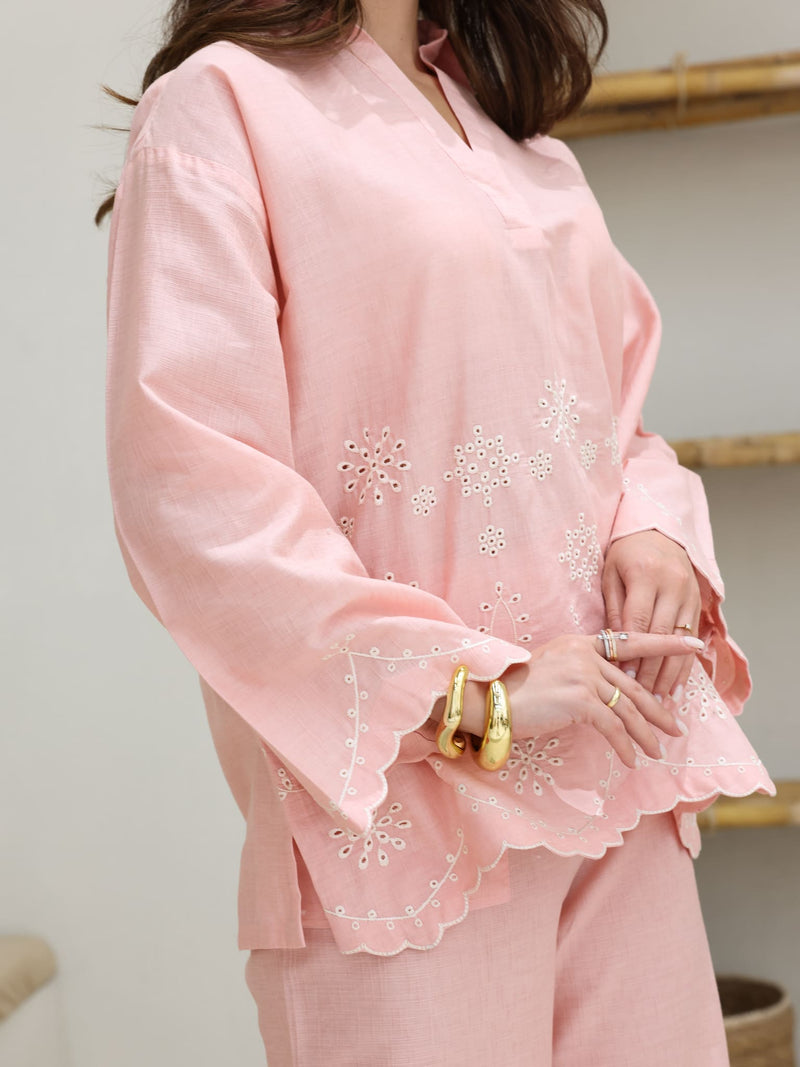 Coraly Cutwork Co Ord Set