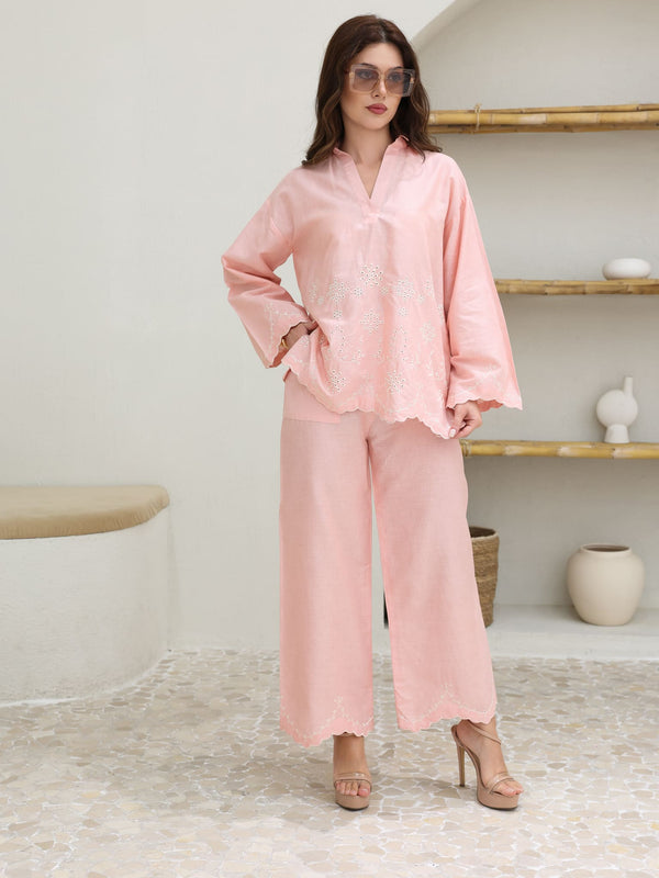 Coraly Cutwork Co Ord Set