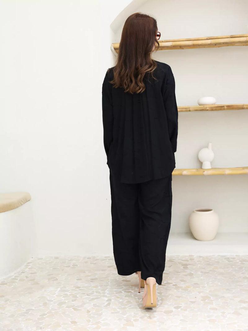 Kensley Black Embroidered Co Ord Set