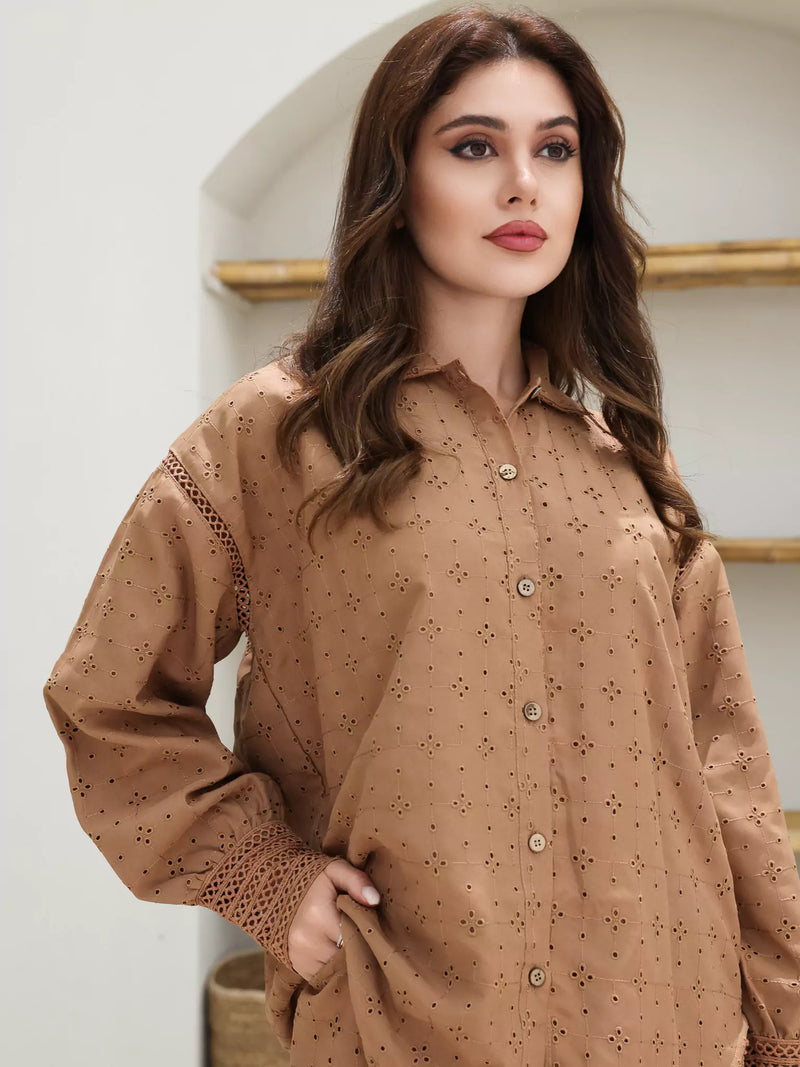 Brunelle Cut Work Embroidered Co Ord Set