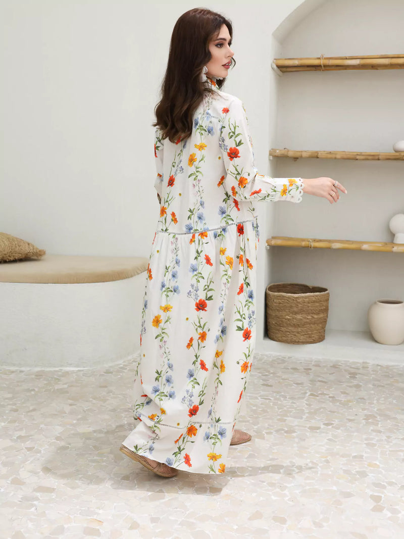 Floret Lace Long Dress