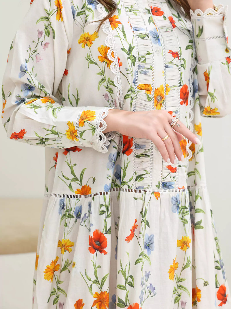 Floret Lace Long Dress