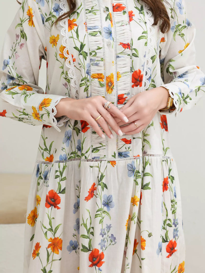 Floret Lace Long Dress