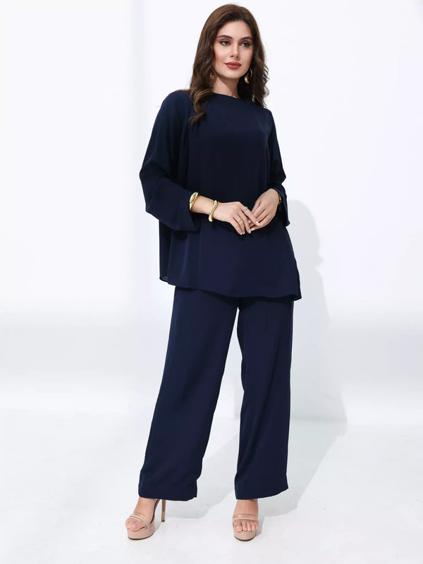 Alden Blue Pleated Co Ord Set